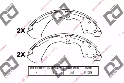 Комлект тормозных накладок DJ PARTS BS1117